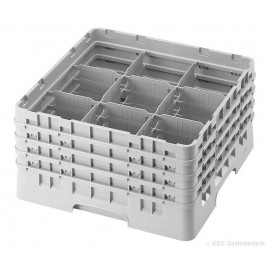 Gläserkorb mit 9 Fächern, 500x500mm, Glas max. Ø 149mm / H 92mm - KBS