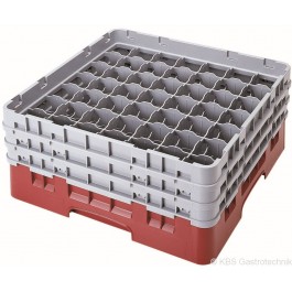 Gläserkorb mit 49 Fächern, 500x500mm, Glas max. Ø 62mm / H 92mm - KBS