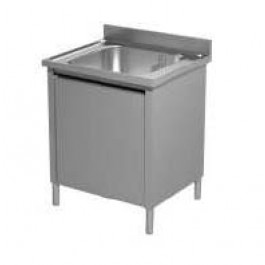 Einzelspülschrank in 500 mm Tiefe mit Flügeltür - M-Gastro Concept