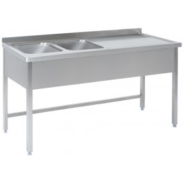 Doppelspülbecken mit Ablage rechts - M-Gastro Concept