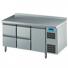 Kühltisch GN 1/1, 4 Schubladen / 1 Tür - CHROMOnorm
