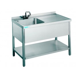 Spültisch mit 1 Becken - CHROMOnorm