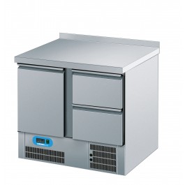 BR 795 - Kühltisch GN 1/1, 1 Tür / 2 Schubladen - CHROMOnorm