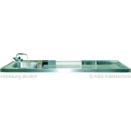Schanktischabdeckung ,Wulstrand, 1 Becken links 1600 x 750 mm - KBS