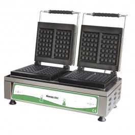 Waffeleisen mit 2 festen Backplattenfür 4x Waffeln 8x16x1,5cm - KBS