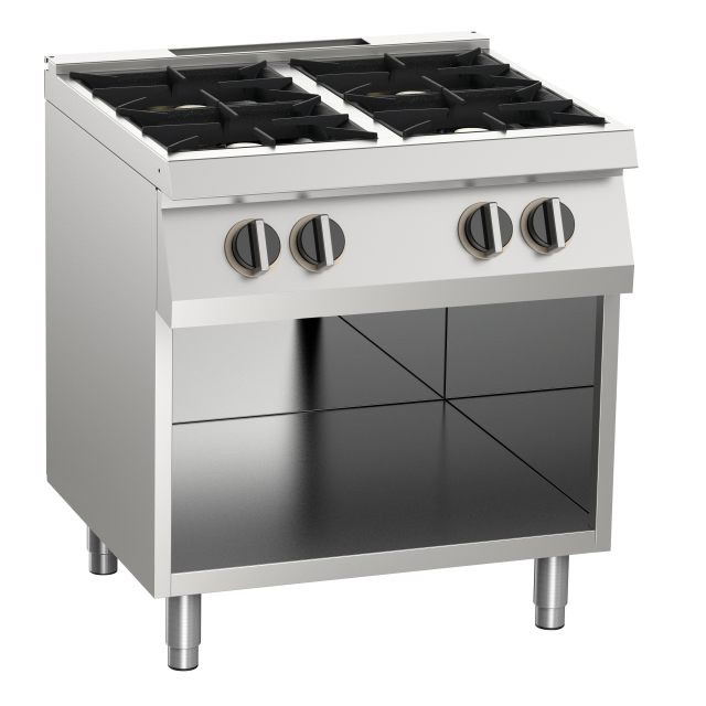 Gas-Kochfläche 4 Brenner24 kW offener Unterbau - KBS
