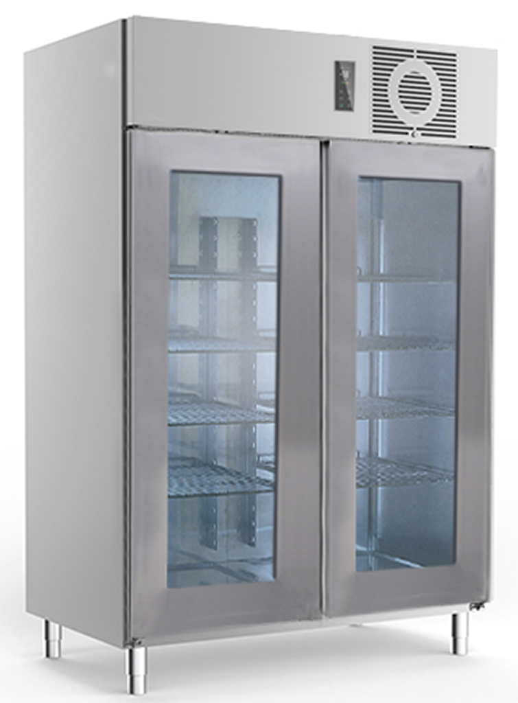 Edelstahl Glastürkühlschrank KU 1425 G - KBS