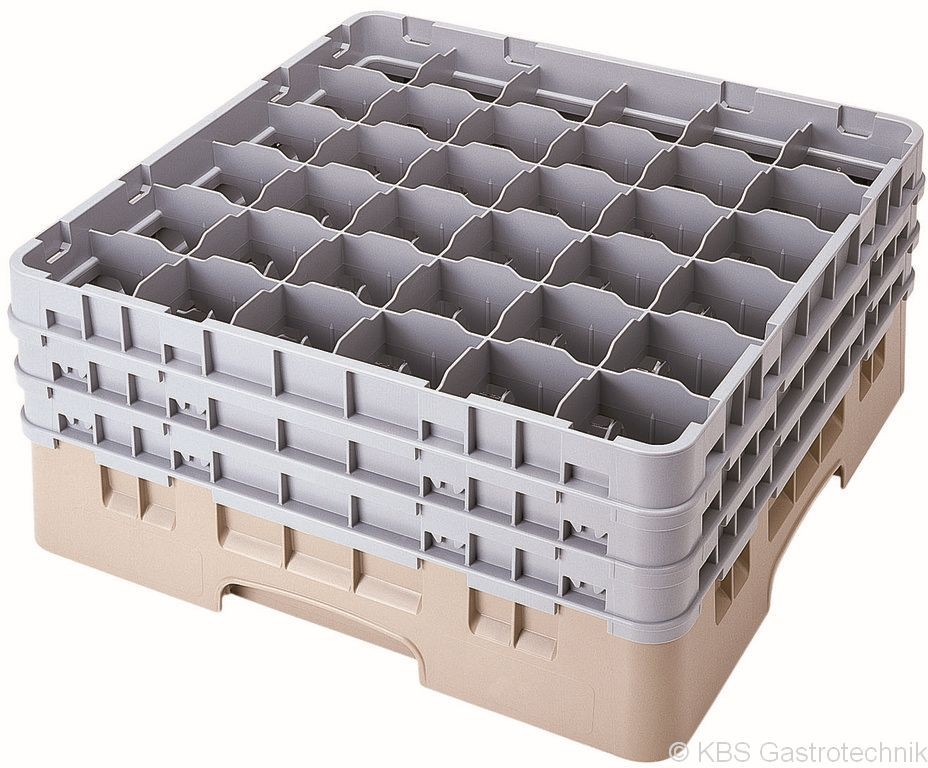 Gläserkorb mit 36 Fächern, 500x500mm, Glas max. Ø 73mm / H 174mm - KBS