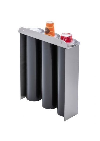 Becherspender Kunststoff Wandmontage Edelstahl Röhrenlänge 600 mm ,  Lölsberg