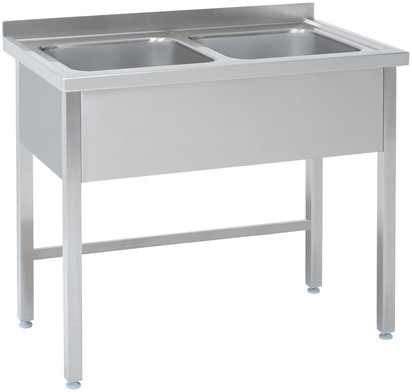 Doppelspüle T 600 ohne Bodenregal - M-Gastro Concept