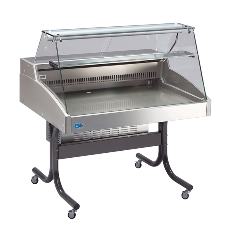 Mehrzweckvitrine Super 2000 C mit gebogenem Glasaufbau - KBS
