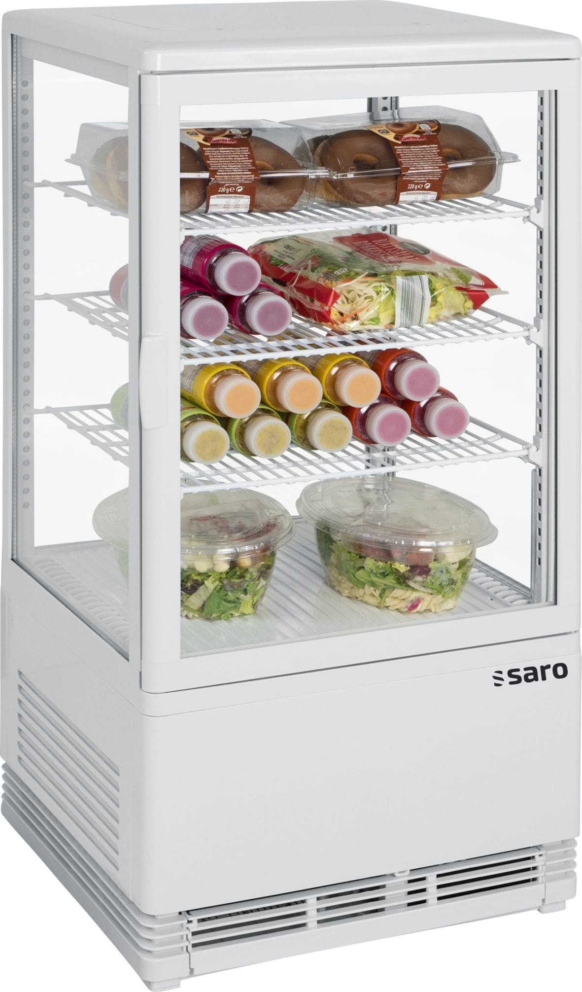 Mini-Umluftkühlvitrine, 68 L, Modell SC 70 weiß - Saro