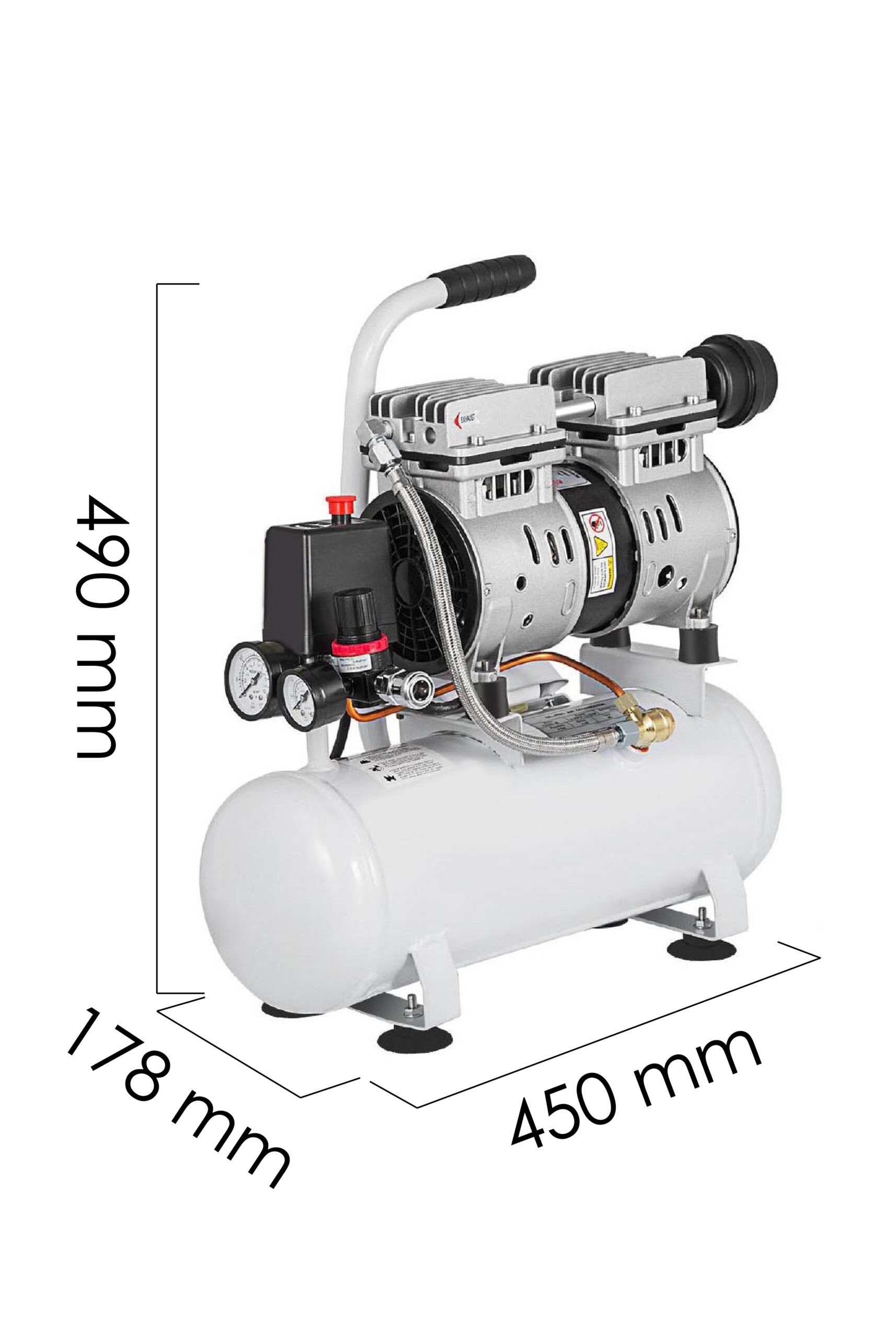 Kompressor G 50/9 550W Flüsterkompressor, ölfrei ,für Spagetti Eispressen , Geppetto-Eis