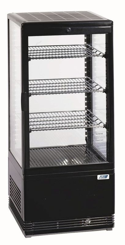 Tischkühlvitrine RT-78 G LED (schwarz) - KBS