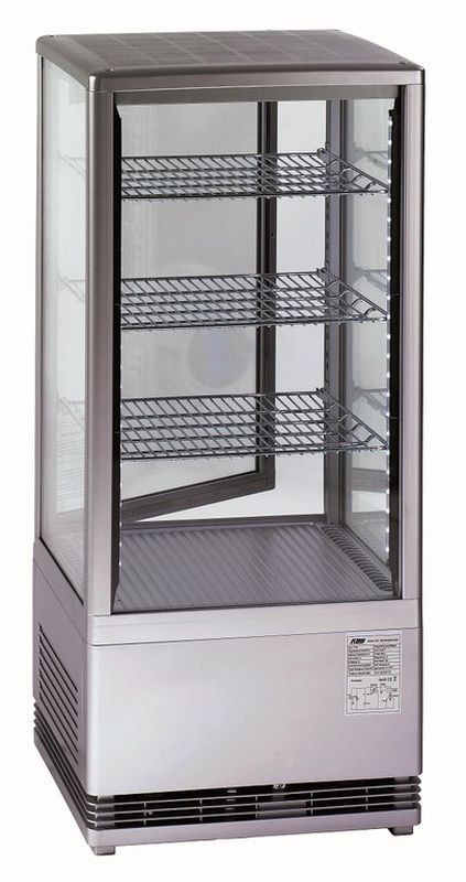 Tischkühlvitrine RT-78 G LED (silber) - KBS