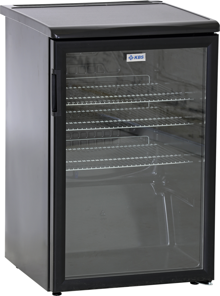 Glastürkühlschrank K 140G schwarz - KBS