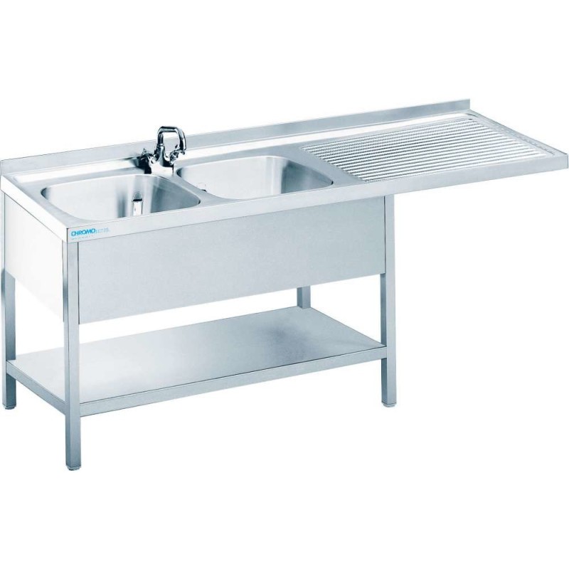 Spülcenter mit 2 Becken - CHROMOnorm