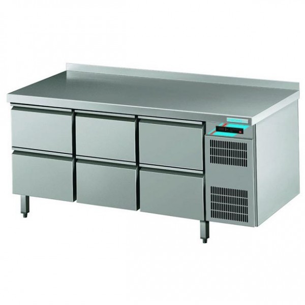 Kühltisch GN 1/1, 6 Schubladen - CHROMOnorm