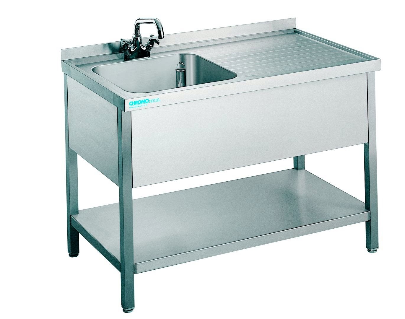 Spültisch mit 1 Becken - CHROMOnorm