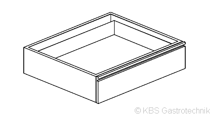 Schublade GN 2/1 Tiefe 64cm, Höhe 18,6cm - KBS