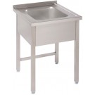 Einzelspüle in 600 mm Tiefe, ohne Bodenregal - M-Gastro Concept