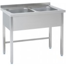 Doppelspüle T 600 ohne Bodenregal - M-Gastro Concept