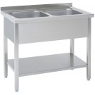 Doppelspüle T 700 mit Bodenregal - M-Gastro Concept