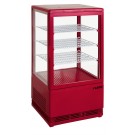 Mini-Umluftkühlvitrine, 68 L, Modell SC 70 rot - Saro