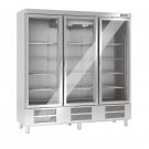 Edelstahlkühlschrank mit Glastüren KU 1900 G - KBS