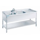 Spültisch mit 2 Becken - CHROMOnorm