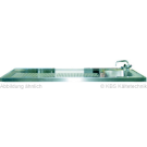 Schanktischabdeckung, Aufkantung, 1 Becken rechts 2700 x 700 mm - KBS
