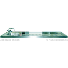 Schanktischabdeckung ,Wulstrand, 1 Becken links 2100 x 750 mm - KBS