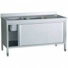 Spültisch B 160cm 2-Becken links - KBS