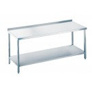 Arbeitstisch mit Zwischenboden - Tiefe 600 mm Länge 1600 mm Unterbau mit Tischplatte - CHROMOnorm