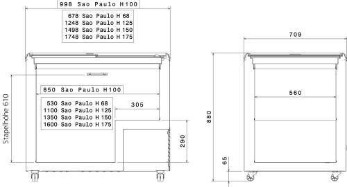 Gefriertruhe SAO PAULO H 150 G